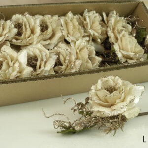 ROSE WITH IVORY GLITTER 912529
