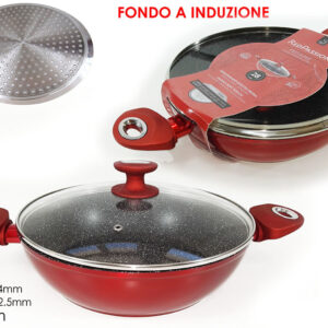GRILL DISH IND. RED  28CMS 249342