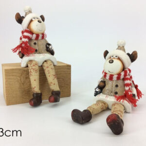 SEATED REINDEER W/SCARF 019747