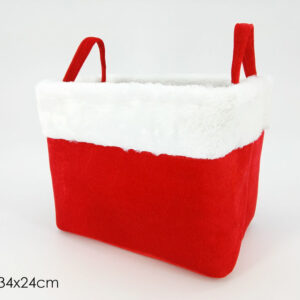 XMAS BASKET WITH HANDLES 122980
