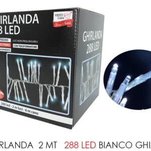 TWO METRE GARLAND 288LED WHITE 125448