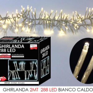 TWO METER GARLAND 288LED W/WHITE 125714