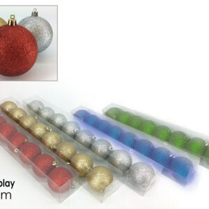 SET EIGHT TREE BALLS GLITTER 772321