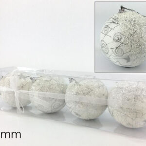 SET FOUR TREE BALLS WHT/SILVER 933944