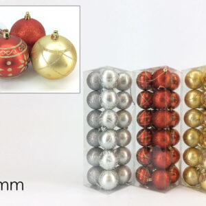 SET 24 XMAS TREE BALLS 3 ASS  934279