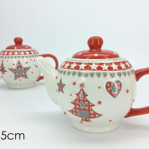 XMAS TEAPOT RED /WHT 956011