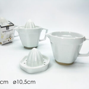 WHITE GLASS ORANGE SQUEEZER 065089