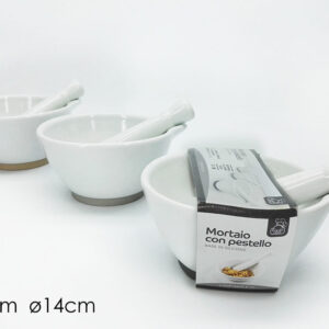 WHITE BOWL WITH SMASHER 065966