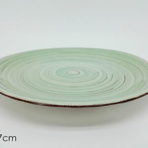 FLAT PLATE GREEN STRIPED 086619