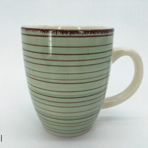 MUG GREEN STRIPED 086701