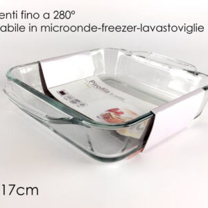 GLASS DISH  SQUARE W/HANDLE 680350