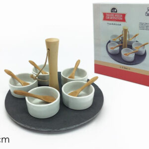 BOARD WITH 5 ANTIPASTO CUPS 900182