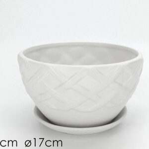 RATTAN POT W/PLATE MEDIUM 929992