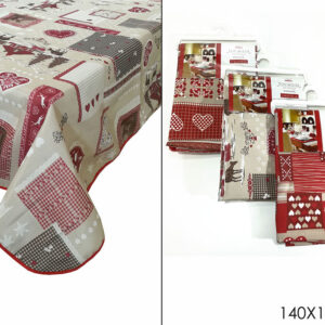 XMAS TABLECLOTH A/STAIN 140 X140 054694