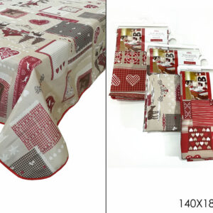 XMAS TABLECLOTH A/STAIN 140X180  054700
