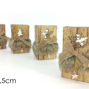 CANDLE HOLDER WITH WOOD 109868