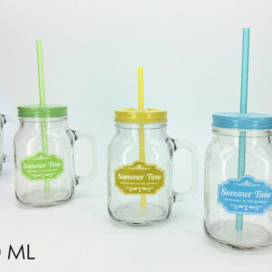 BOTTLE WITH PRINT AND STRAW 768300