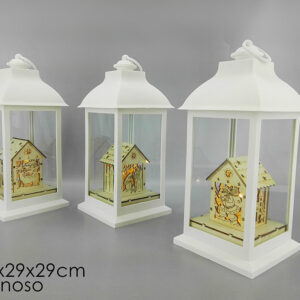 WHITE LANTERN 29CMS LED 3 ASS 134396