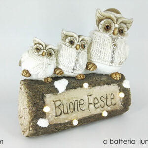SET LIGHT UP 3 OWLS ON TWIG 183707