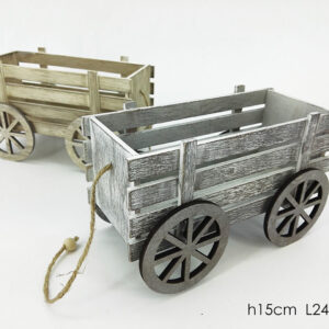 WOODEN CART 24 X 15CMS 2 ASS 212216
