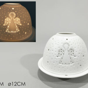 CANDLE HOLDER WHT W/ANGEL 224738