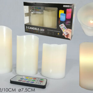 SET THREE BATTERTY LED CANDLES 288754