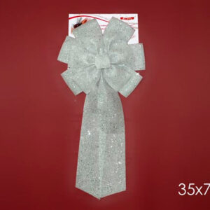 XMAS BOW WHITE  35 X 70  892890