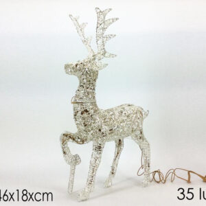 WHITE REINDEER GLITTER 35LIGHTS 968755