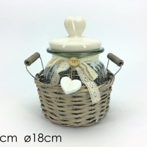 JAR IN CHEST W/HANDLES 040529