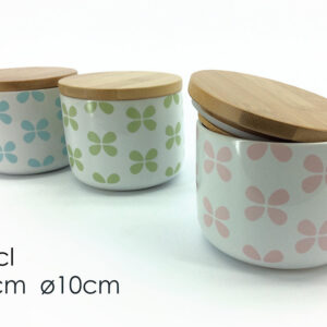 GLASS CONTAINER 45CL FLOWERS 092337