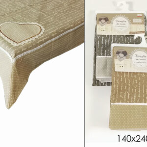 TABLECLOTH W/HEART 140 X 240CMS 879235