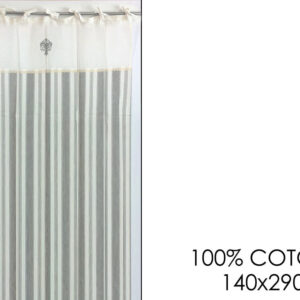 CURTAIN COTTON GREY 140X290CM 090630