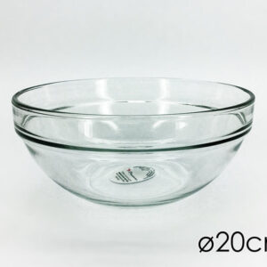 GLASS BOWL 20CMS 034174