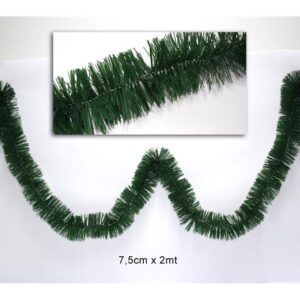 GREEN TINSEL 7.5CMS  135262