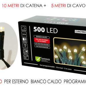 500 LED LIGHTS EXT WARM WHITE 016296