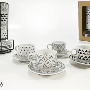 SET FOUR CUPS WITH SAUCERS 069834