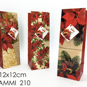 BOTTLE BAGS XMAS ASS 095833