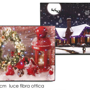 XMAS FRAME W/LIGHTS 23 X 28CMS 2 ASS 105976