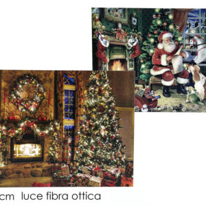 XMAS FRAME W/LIGHT 30 X40CMS 2 ASS 107635