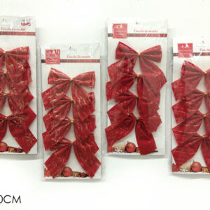 SET FOUR RED BOWS 206697