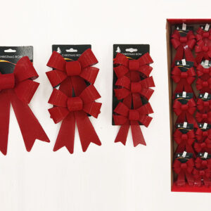 XMAS BOWS RED STAND ASS 215347