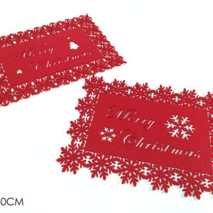 FELT TABLE MAT RED 30 X 40CMS 223762