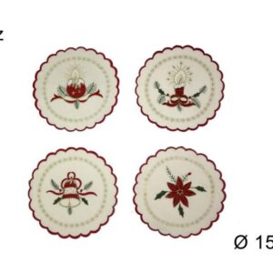 GLASS MATS 4 PIECE BEIGE 225765