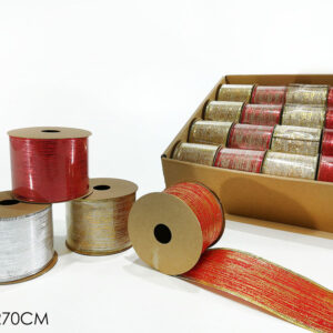 XMAS RIBBON 6.3 X 270MS 4 ASS 236649