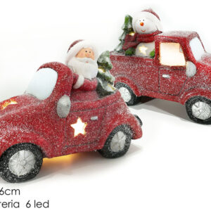 XMAS BATTERY CAR RED WITH LIGHT 280963