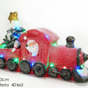 XMAS RED TRAIN WITH TREE/LIGHTS 281175