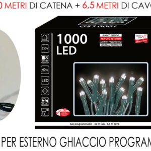 1000 LED LIGHTS WHT/WHT 016418