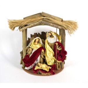 NATIVITY DRESSED WITH CRIB 33CMS 777738