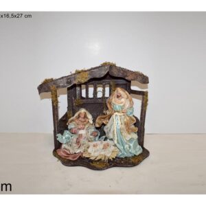DRESSED NATIVITY W/CRIB 20CMS 813320