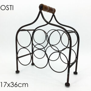 SIX BOTTLE WINE STAND WOOD 024482
